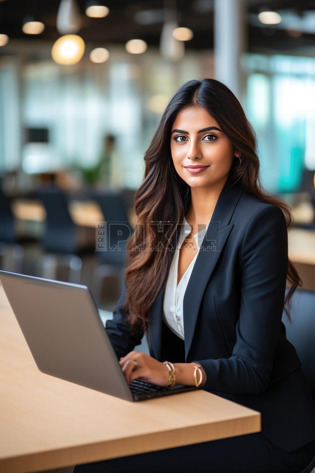 Business women wearing blue suit telling about ecommerce SEO services